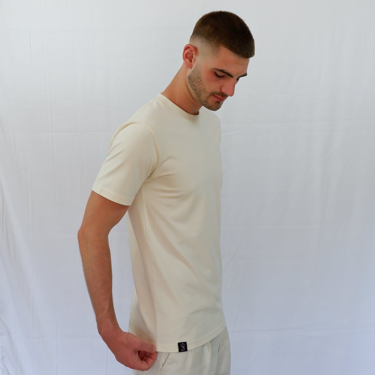 The Embroidered Tee - Cream/Pink