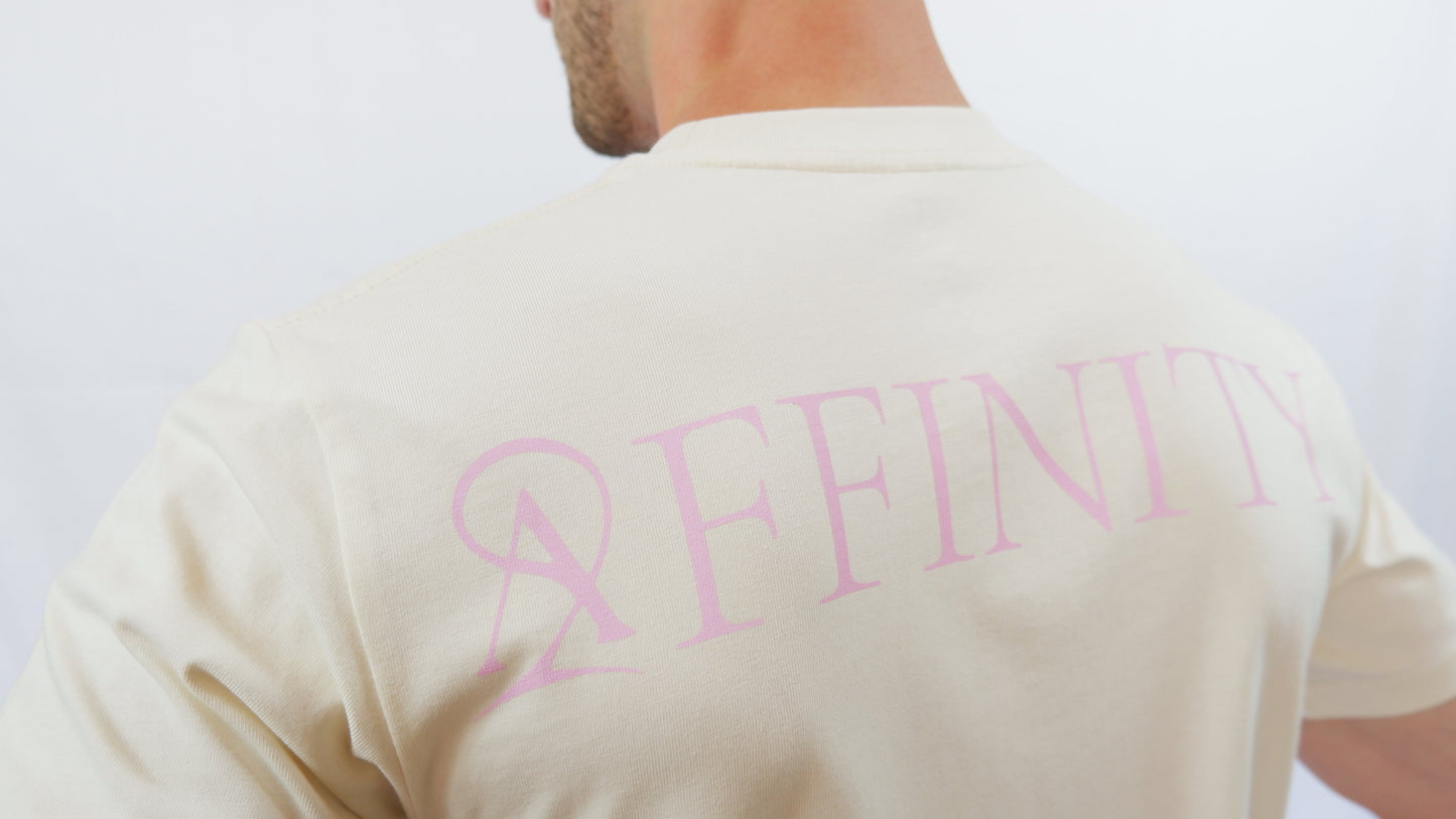 The Signature Tee - Cream/Pink