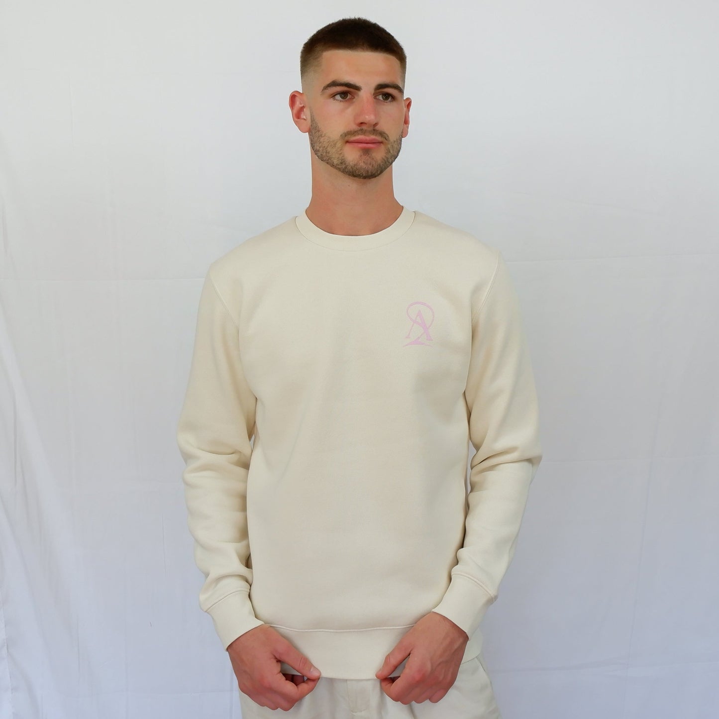 The Signature Sweatshirt - Cream/Pink
