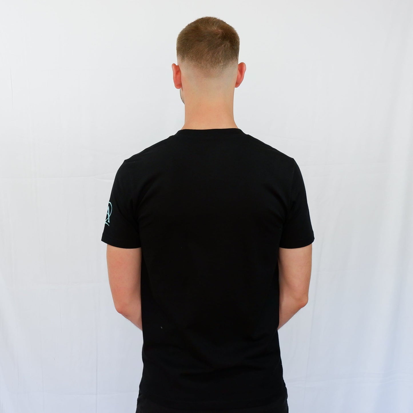 The Embroidered Tee - Black/Tiffany