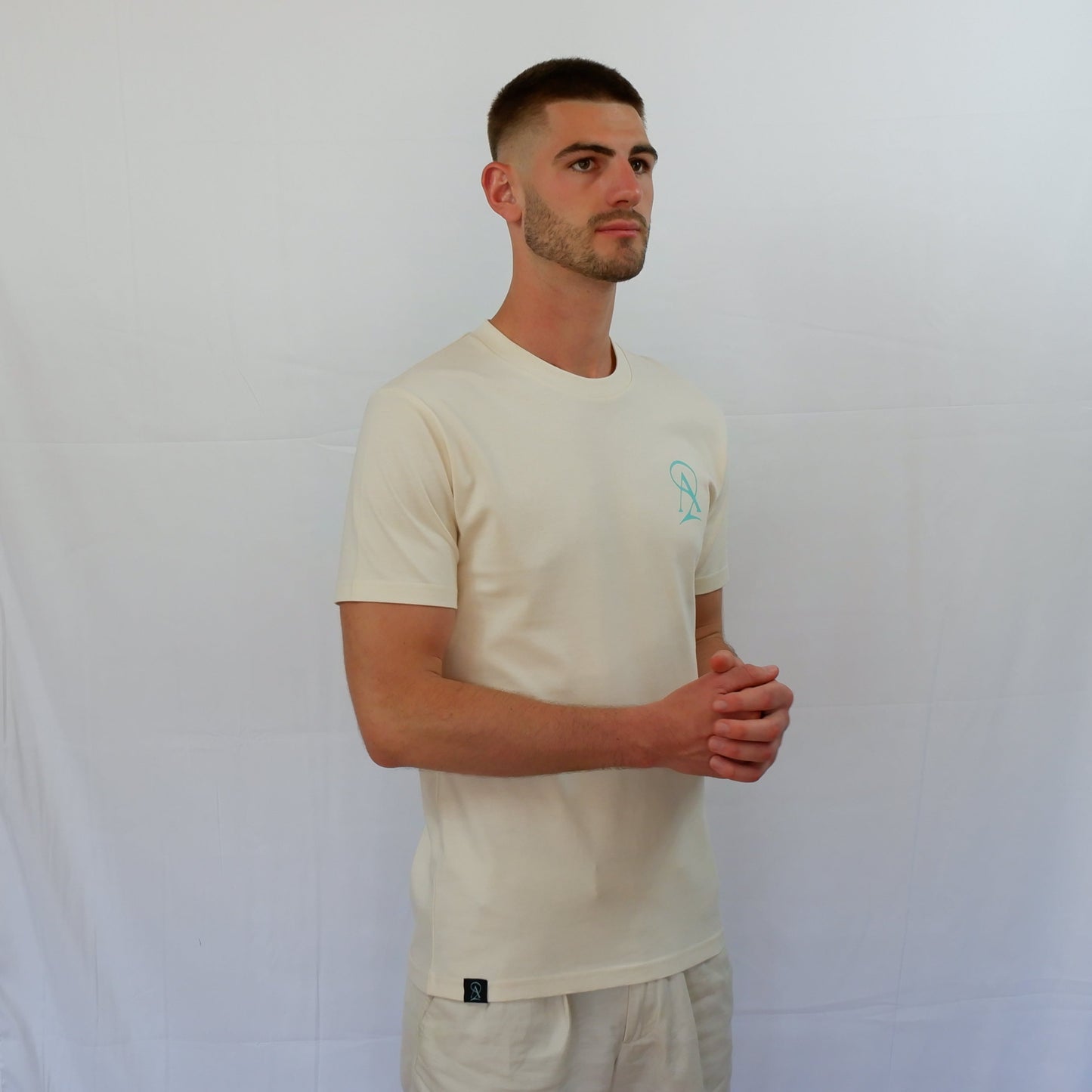 The Signature Tee - Cream/Tiffany