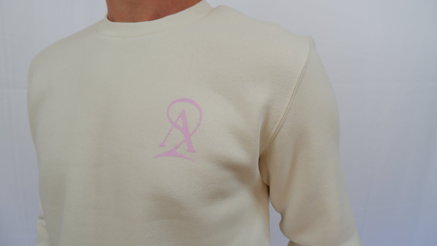 The Signature Sweatshirt - Cream/Pink